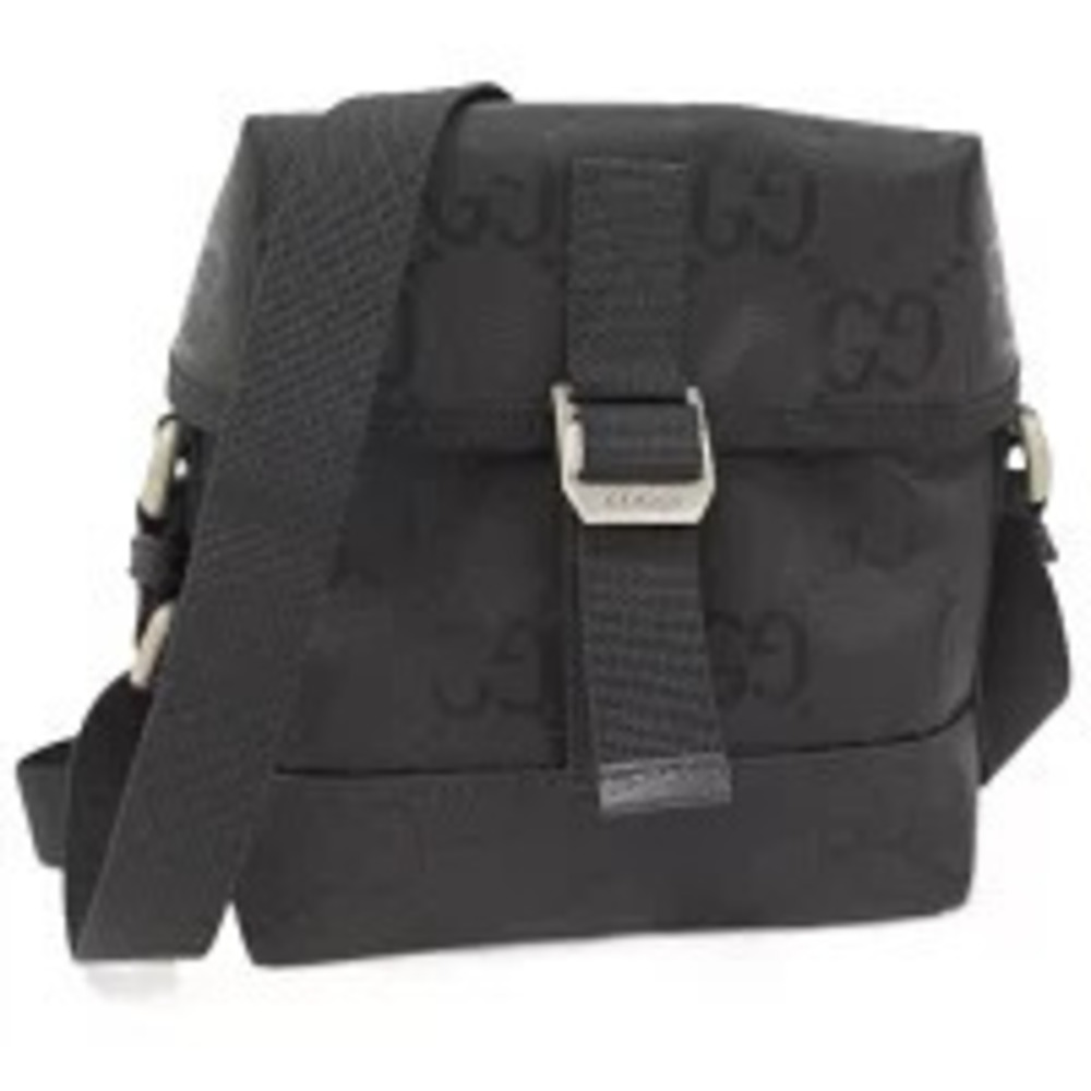 Gucci Shoulder Bag Off the Grid Canvas Leather Black